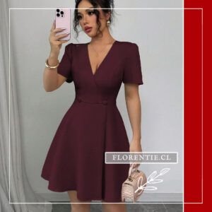 Vestido verano burdeos Camila