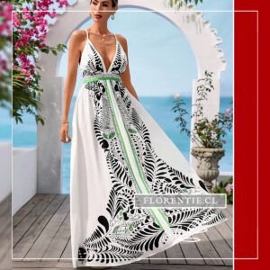 Vestido verano largo tirantes Eda