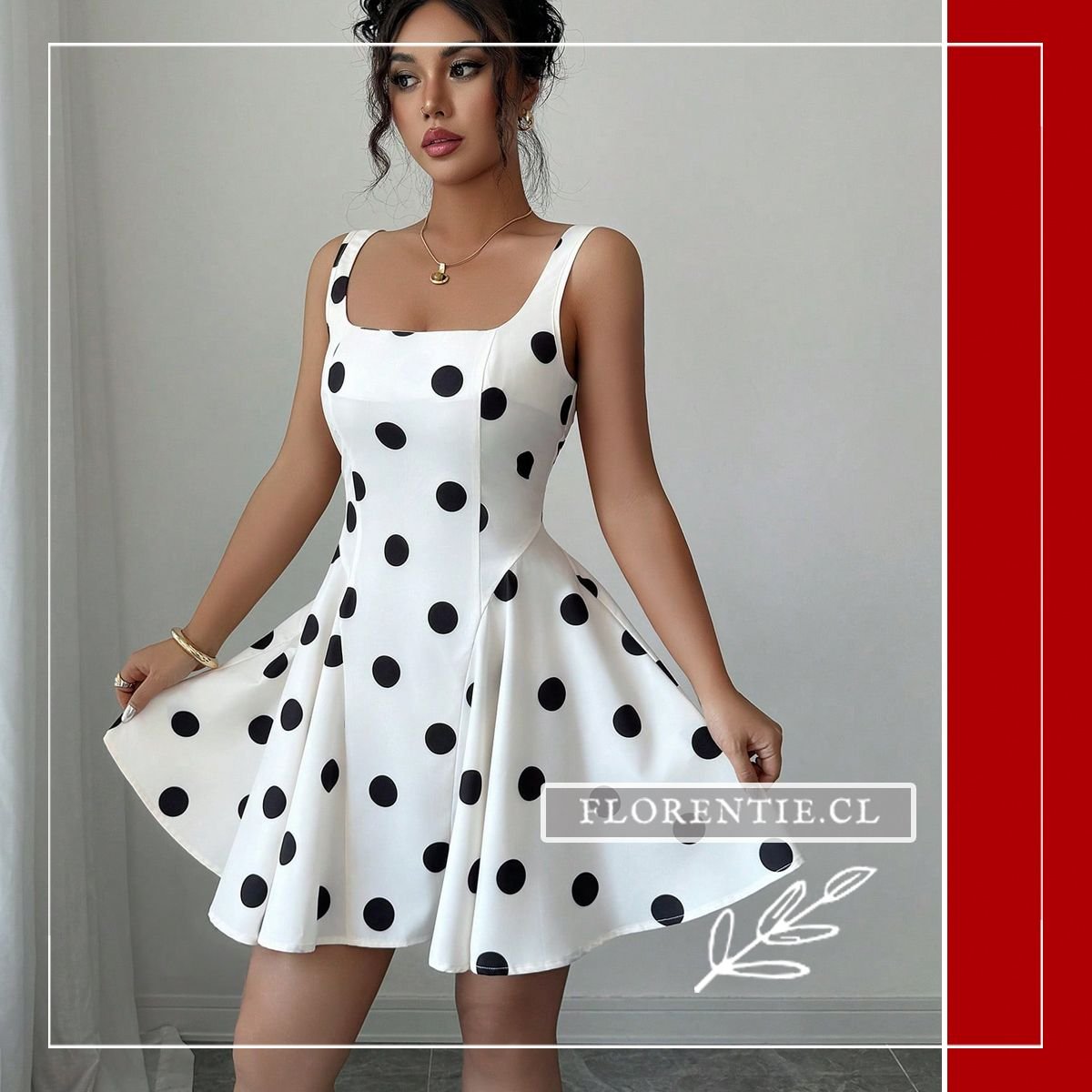 Vestido verano lunares mujer