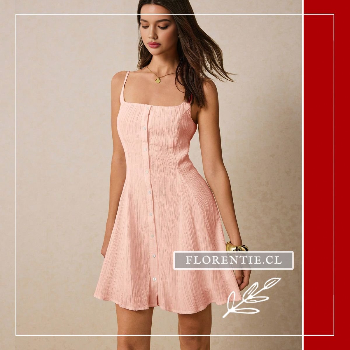 Vestido verano rosado corto