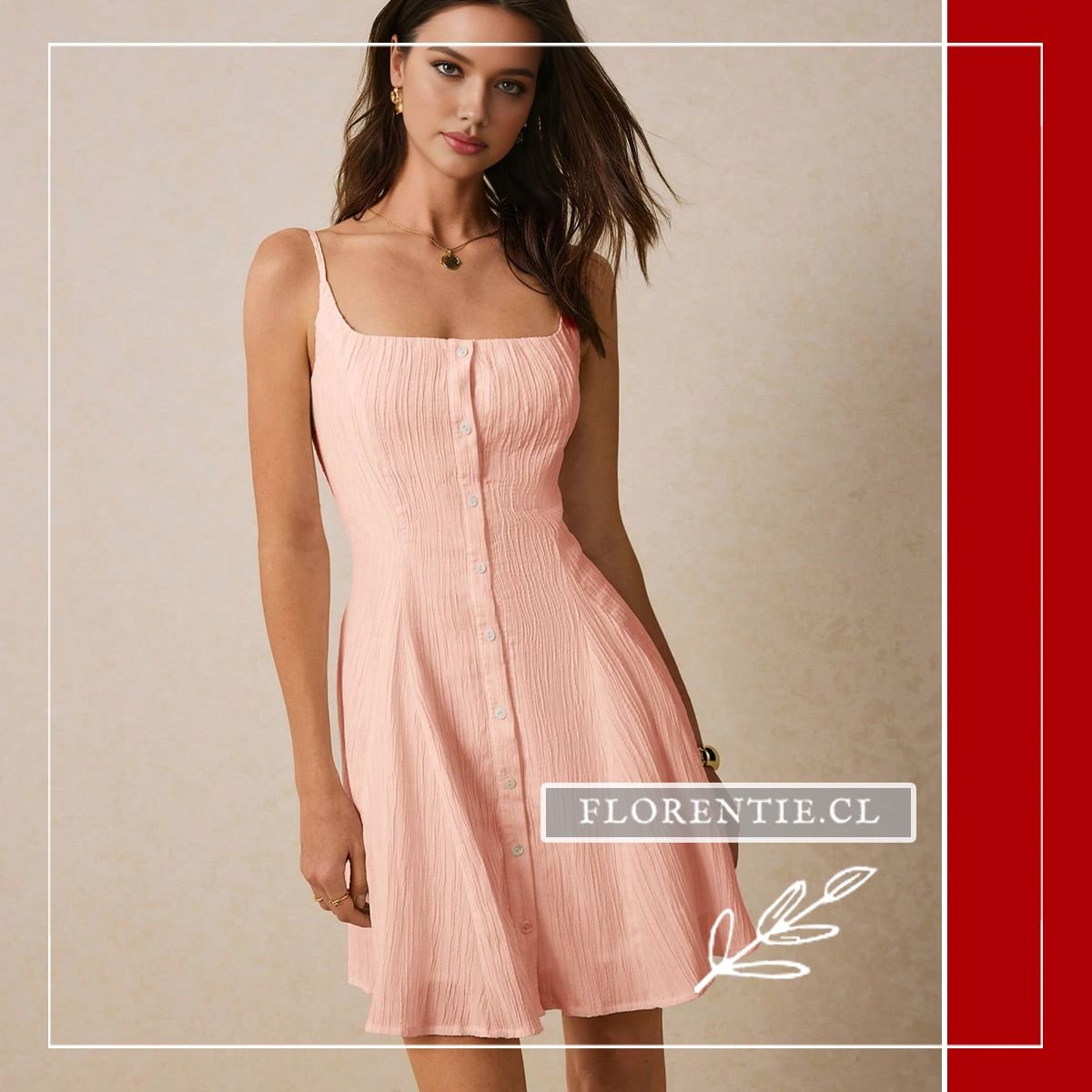 Vestidos rosado corto verano