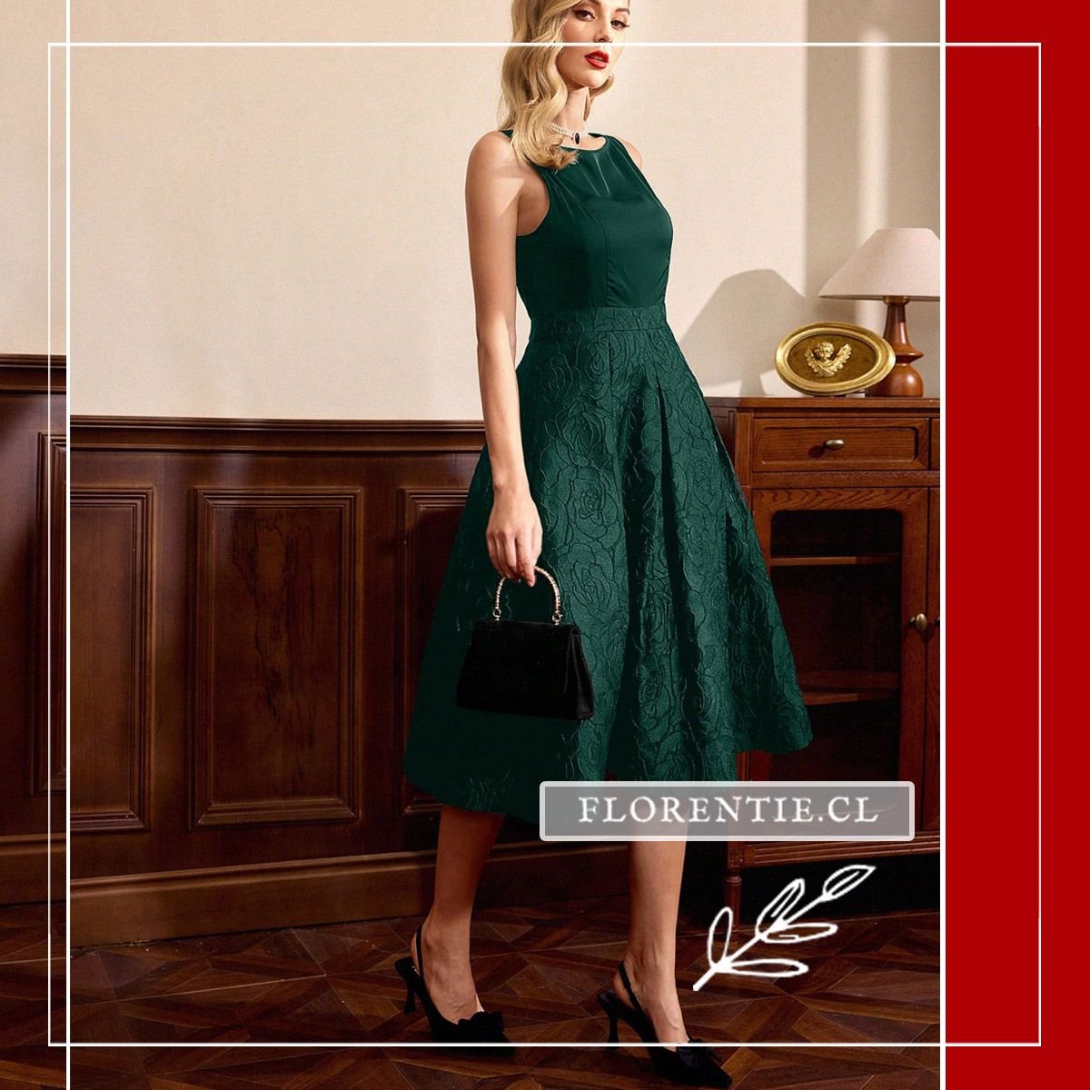 Vista perfil vestido verano ceremonia