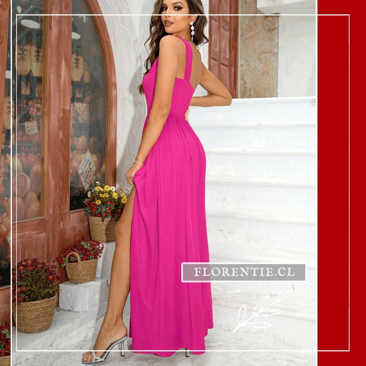 Vista perfil vestido verano cóctel