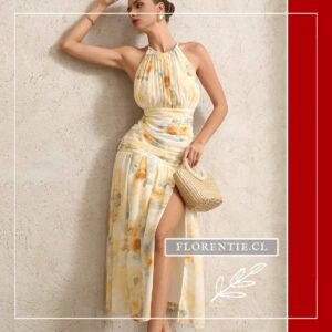 Vestido drapeado verano Pía